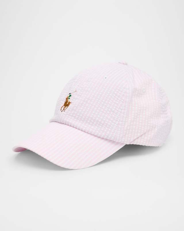 Seersucker Baseball Cap